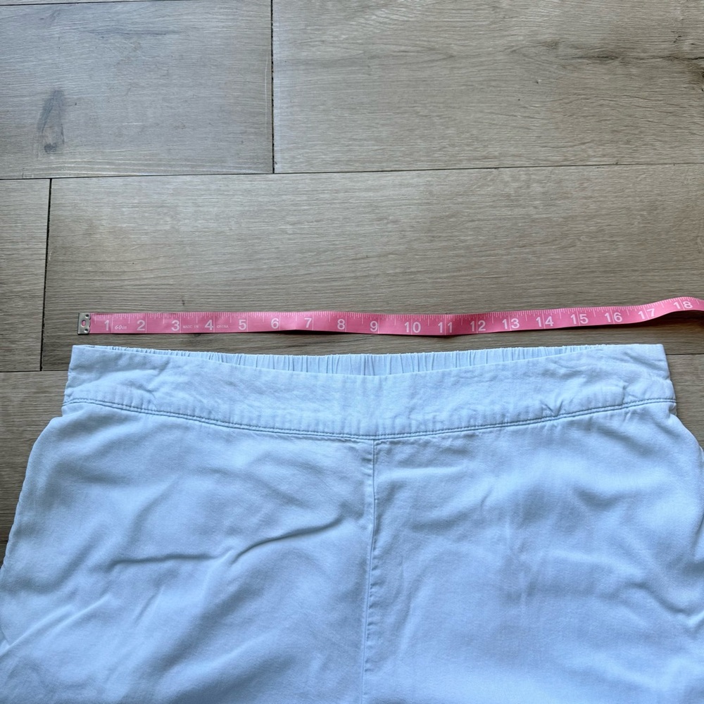 Anthropologie Calligraphie Lyocell Lace Trim Culottes Wide Leg Crop Pants L - Picture 9 of 9
